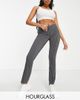 ASOS DESIGN ASOS DESIGN Hourglass flare pants in gray pinstripe-Multi - 1