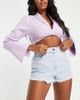 ASOS DESIGN ASOS DESIGN Hourglass mom short in light blue-White - 2