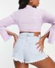 ASOS DESIGN ASOS DESIGN Hourglass mom short in light blue-White - 3