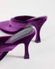 ASOS DESIGN ASOS DESIGN Huddle padded toe thong heeled sandals in purple velvet - 3