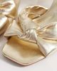 ASOS DESIGN ASOS DESIGN Hugo knot detailing mid block heel sandals in warm gold-Brown - 4