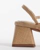 ASOS DESIGN ASOS DESIGN Humble braided detailing mid block heel sandals in beige raffia-Neutral - 3