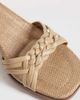 ASOS DESIGN ASOS DESIGN Humble braided detailing mid block heel sandals in beige raffia-Neutral - 4