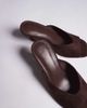 ASOS DESIGN ASOS DESIGN Husky mid heeled mules in chocolate suedette-Brown - 3