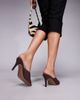 ASOS DESIGN ASOS DESIGN Husky mid heeled mules in chocolate suedette-Brown - 4