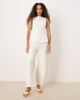 ASOS DESIGN ASOS DESIGN interlock barrel leg sweatpants in coconut milk - part of a set-White - 1