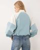 ASOS DESIGN ASOS DESIGN interlock funnel neck zip up jacket with contrast piping in light blue - 4