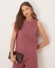 ASOS DESIGN ASOS DESIGN interlock pointed hem top in dusky red - part of a set - 1