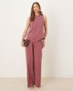 ASOS DESIGN ASOS DESIGN interlock pointed hem top in dusky red - part of a set - 3