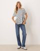 ASOS DESIGN ASOS DESIGN interlock short sleeve peplum ruched detail T-shirt in stripe-Multi - 3