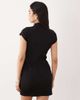 ASOS DESIGN ASOS DESIGN interlock structured funnel neck mini dress in black - 4