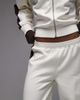 ASOS DESIGN ASOS DESIGN interlock sweatpants with chocolate contrast tipping in cream - part of a set-White - 3