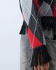 ASOS DESIGN ASOS DESIGN jacquard fringe hem and sleeve sweater in red and black-MULTI - 3