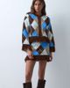 ASOS DESIGN ASOS DESIGN jacquard fringe hem skirt in blue and brown-MULTI - 4