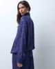 ASOS DESIGN ASOS DESIGN jacquard zip up funnel neck jacket in navy - 4