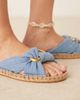 ASOS DESIGN ASOS DESIGN Jade knotted espadrille mules in blue denim - 2