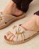ASOS DESIGN ASOS DESIGN Jade knotted espadrille mules in natural-Neutral - 3