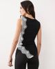 ASOS DESIGN ASOS DESIGN jersey asymmetric top with white lace detailing in black - 2