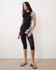 ASOS DESIGN ASOS DESIGN jersey asymmetric top with white lace detailing in black - 3