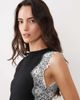 ASOS DESIGN ASOS DESIGN jersey asymmetric top with white lace detailing in black - 4