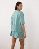 ASOS DESIGN ASOS DESIGN Jersey broderie collared button down shirt in washed blue - 4