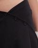 ASOS DESIGN ASOS DESIGN jersey hanky hem skirt with button detail in black - 3