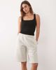 ASOS DESIGN ASOS DESIGN jersey oversized sweat shorts with side stripe in sand heather-Neutral - 2