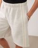 ASOS DESIGN ASOS DESIGN jersey oversized sweat shorts with side stripe in sand heather-Neutral - 3