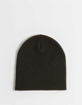 ASOS DESIGN ASOS DESIGN jersey rib skull beanie in brown