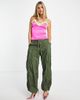 ASOS DESIGN ASOS DESIGN jersey satin cami top with lace trim in hot pink-Multi - 4