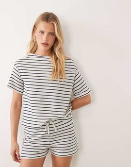 ASOS DESIGN ASOS DESIGN jersey shorts in mono stripes - part of a set-Multi