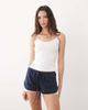 ASOS DESIGN ASOS DESIGN jersey shorts with lace under layer in navy - 1