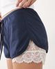 ASOS DESIGN ASOS DESIGN jersey shorts with lace under layer in navy - 2