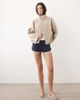 ASOS DESIGN ASOS DESIGN jersey shorts with lace under layer in navy - 3