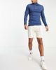 ASOS DESIGN ASOS DESIGN jersey skinny shorts with pintucks in beige-Neutral - 2