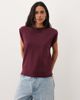 ASOS DESIGN ASOS DESIGN Jersey tank with shoulder pads in burgundy-Red - 3
