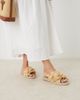 ASOS DESIGN ASOS DESIGN Jovie raffia pom-pom espadrille mules in natural-Neutral - 1