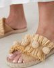ASOS DESIGN ASOS DESIGN Jovie raffia pom-pom espadrille mules in natural-Neutral - 2