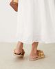 ASOS DESIGN ASOS DESIGN Jovie raffia pom-pom espadrille mules in natural-Neutral - 4