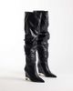 ASOS DESIGN ASOS DESIGN Katya wedge ruched over the knee boots in black - 2