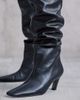 ASOS DESIGN ASOS DESIGN Kayla slouch chisel toe over the knee boots in black - 3