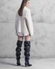 ASOS DESIGN ASOS DESIGN Kayla slouch chisel toe over the knee boots in black - 4