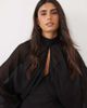 ASOS DESIGN ASOS DESIGN keyhole overlay blouson sleeve with bias cami maxi dress underneath in black-Brown - 4