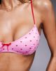 ASOS DESIGN ASOS DESIGN Kitty 2 pack satin triangle bralet with velvet bows in heart print & red-pink - 2