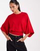 ASOS DESIGN ASOS DESIGN knit batwing waisted top in red - 1