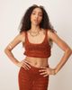 ASOS DESIGN ASOS DESIGN knit beach crop top in rust-Copper - 1