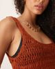 ASOS DESIGN ASOS DESIGN knit beach crop top in rust-Copper - 3