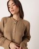 ASOS DESIGN ASOS DESIGN knit cardigan with high neck in mocha-Neutral - 1