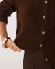 ASOS DESIGN ASOS DESIGN knit cardigan with patch pockets with wool in brown-Red - 2