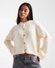 ASOS DESIGN ASOS DESIGN knit cardigan with rolled cuffs in ecru-White - 1